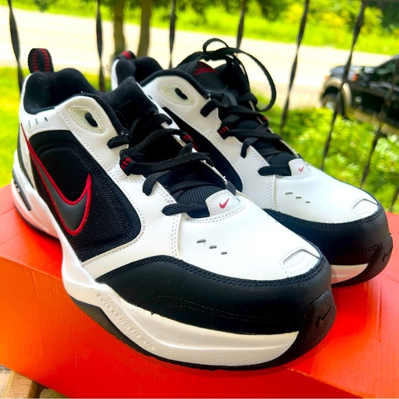 Nike Air Monarch IV Sneakers Red/White/Black Men's - Size 12EEEE - Picture 1 of 12